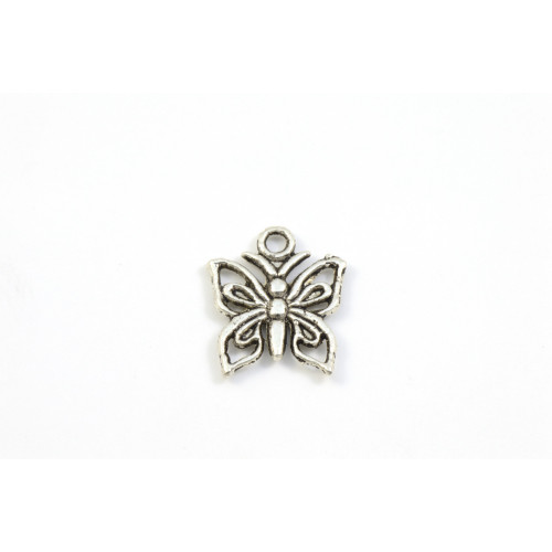 BUTTERFLY CHARM 15X12MM ANTIQUE SILVER 